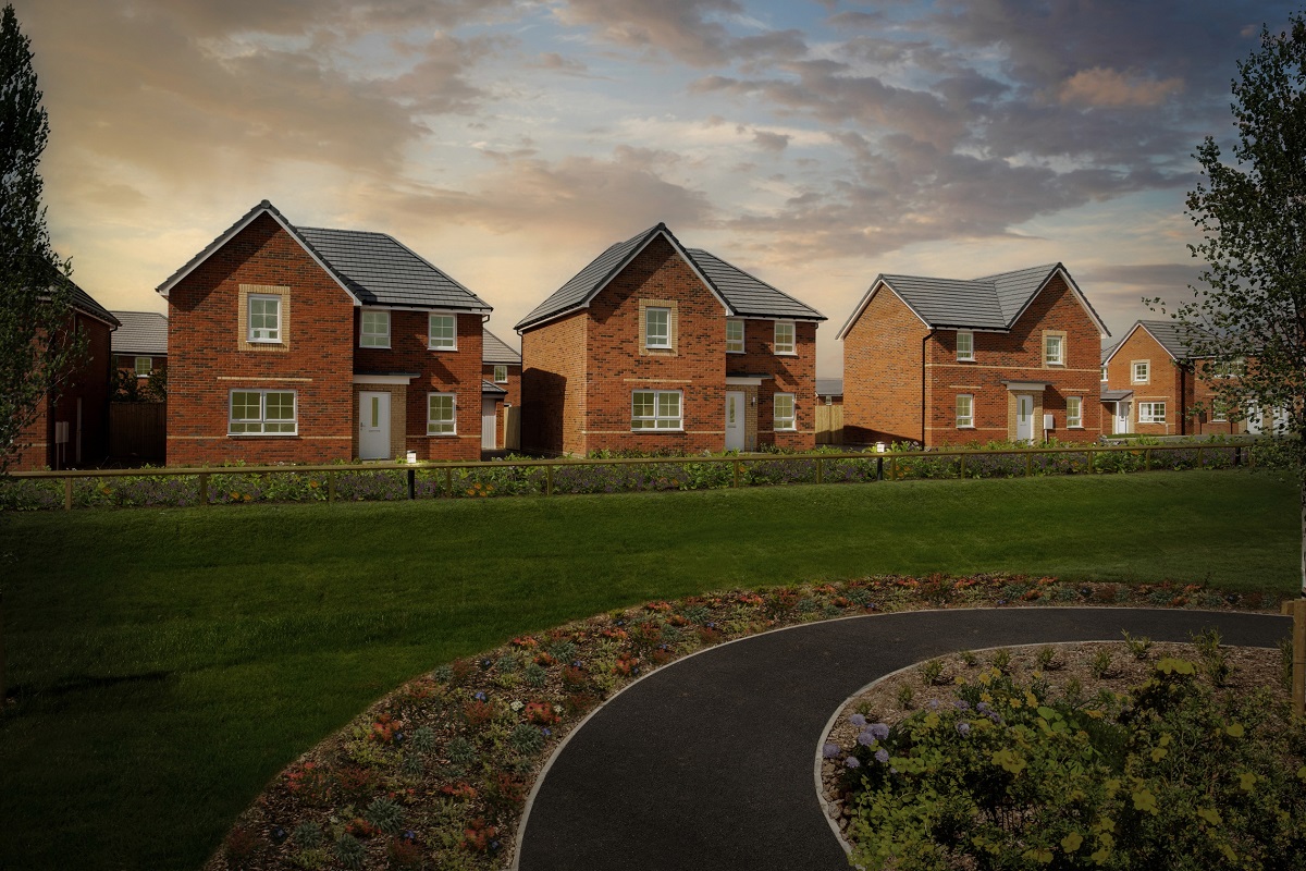 Street scene of Barratt homes