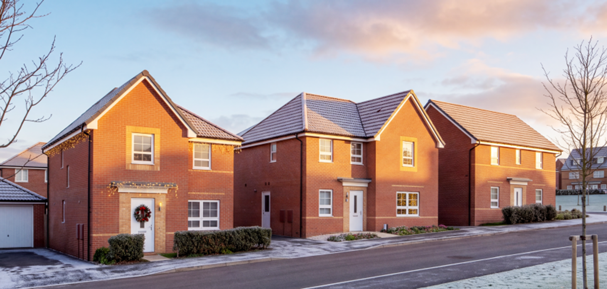 Barratt homes in winter