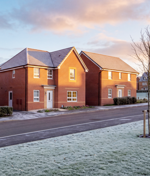Barratt homes in winter