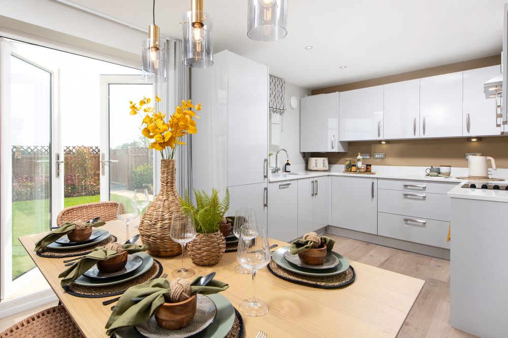 Kitchen and dining room in the 3 bedroom Moresby