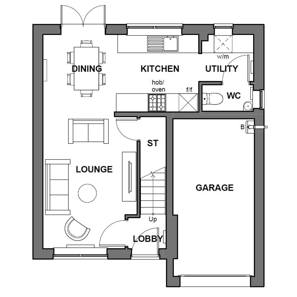 Standard Denby Ground Floorplan