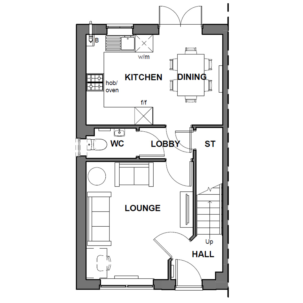 Standard Ellerton Ground Floorplan