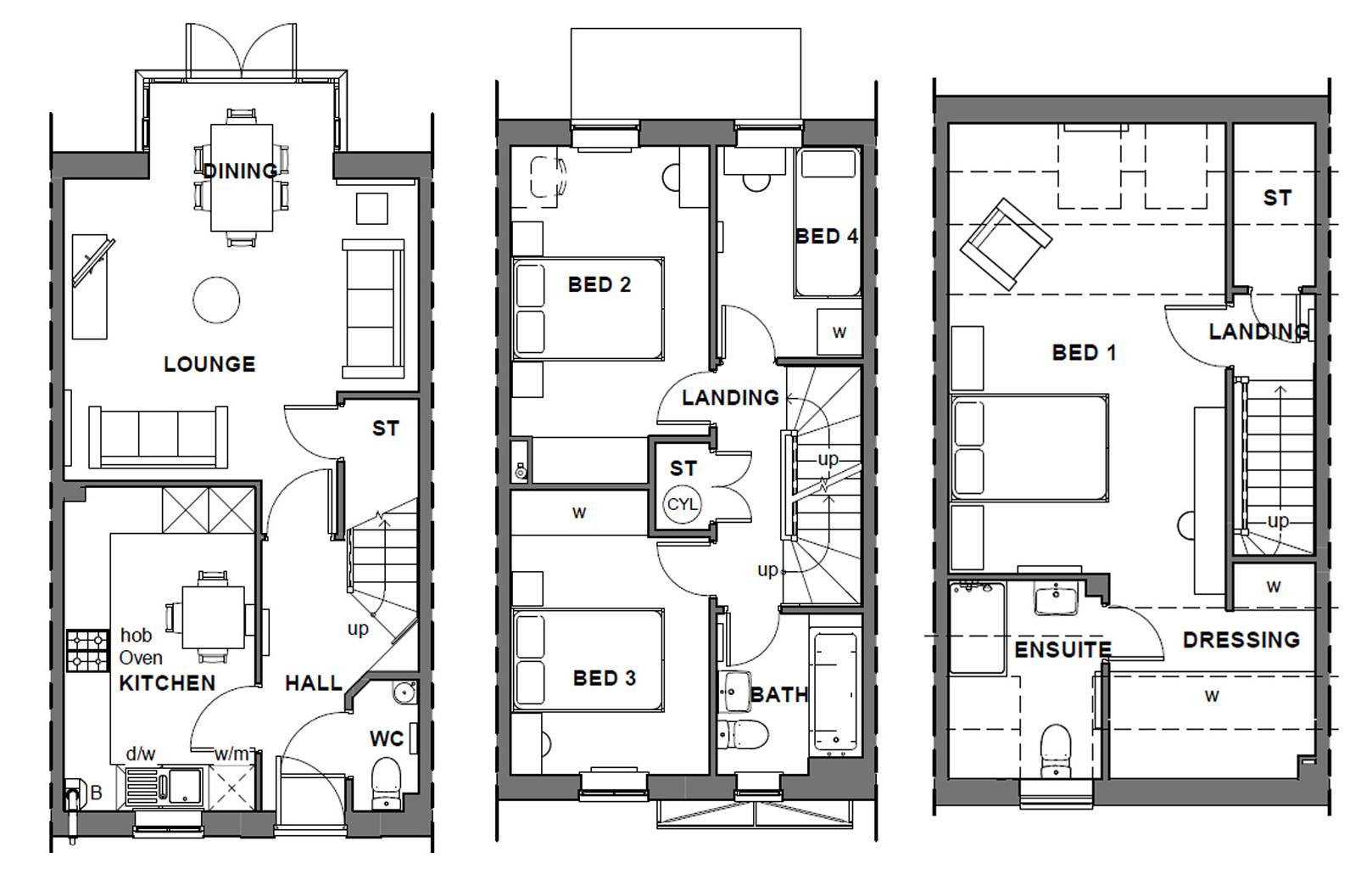Standard Woodcote Floorplans