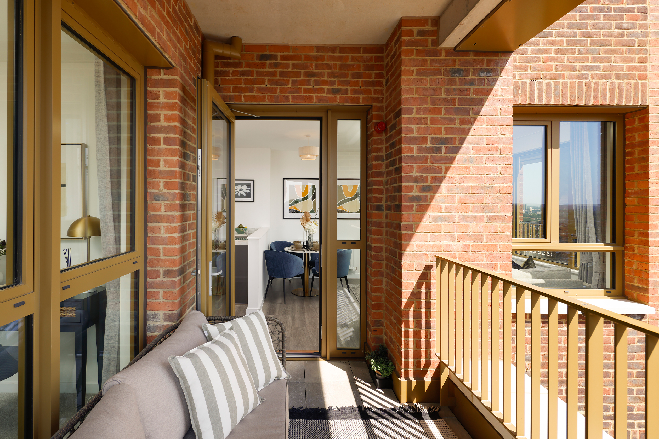 Balcony photo looking into dining area