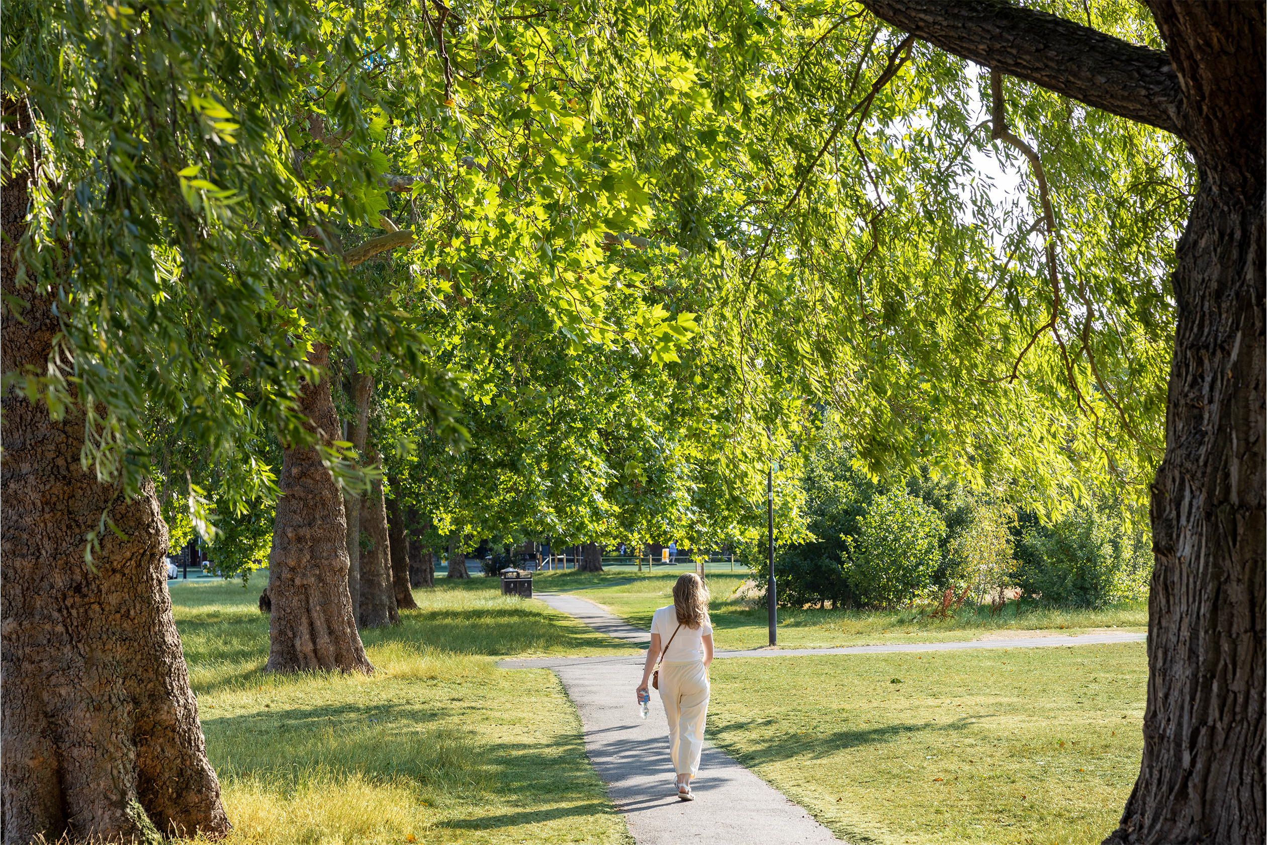 Female walking in the park