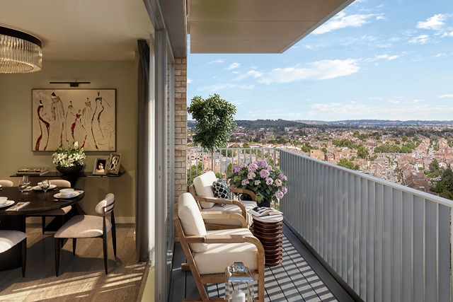 Balcony CGI - Cunningham Apartments