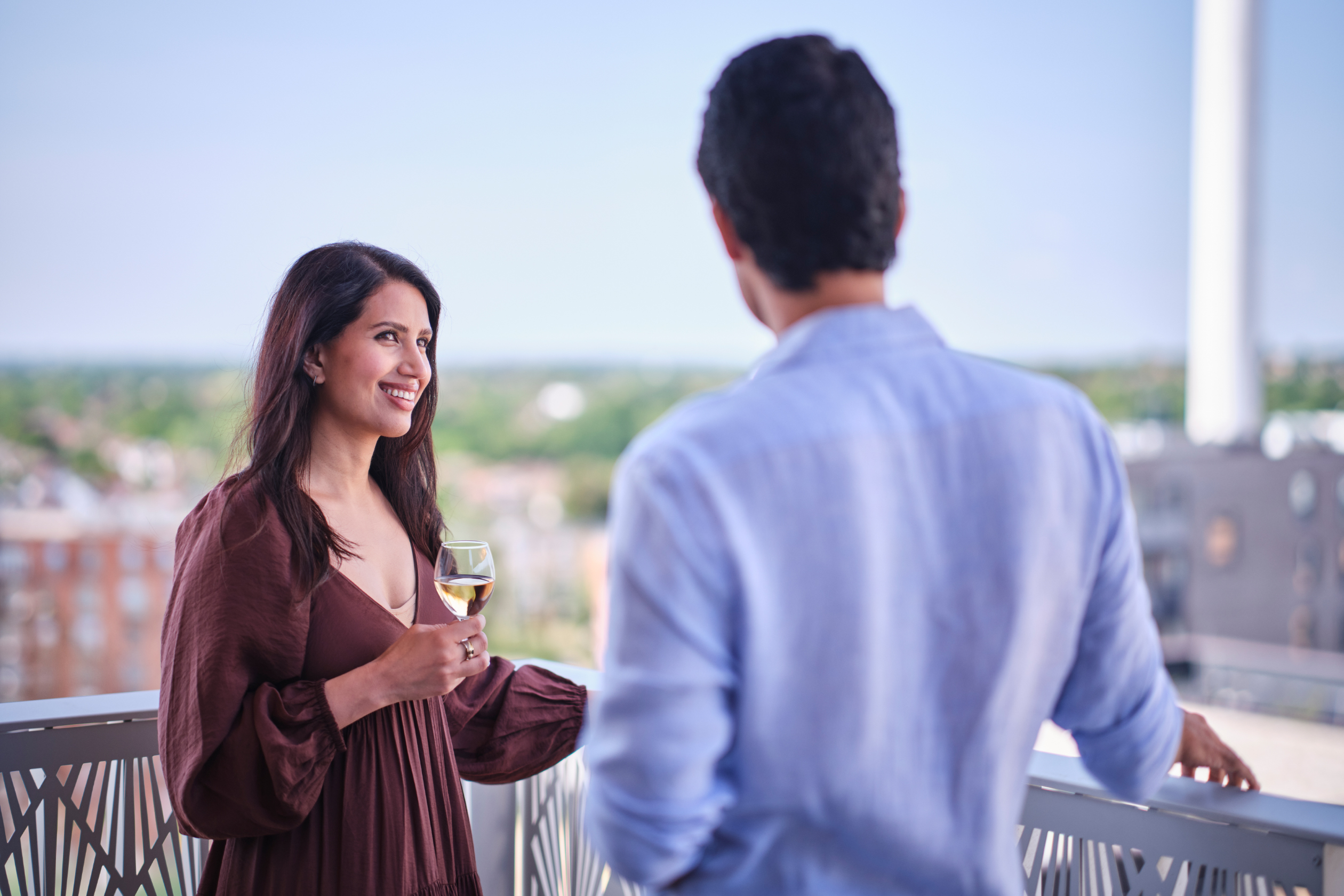 Couple on balcony