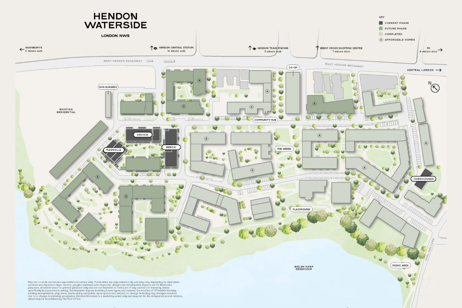 Hendon Waterside site plan