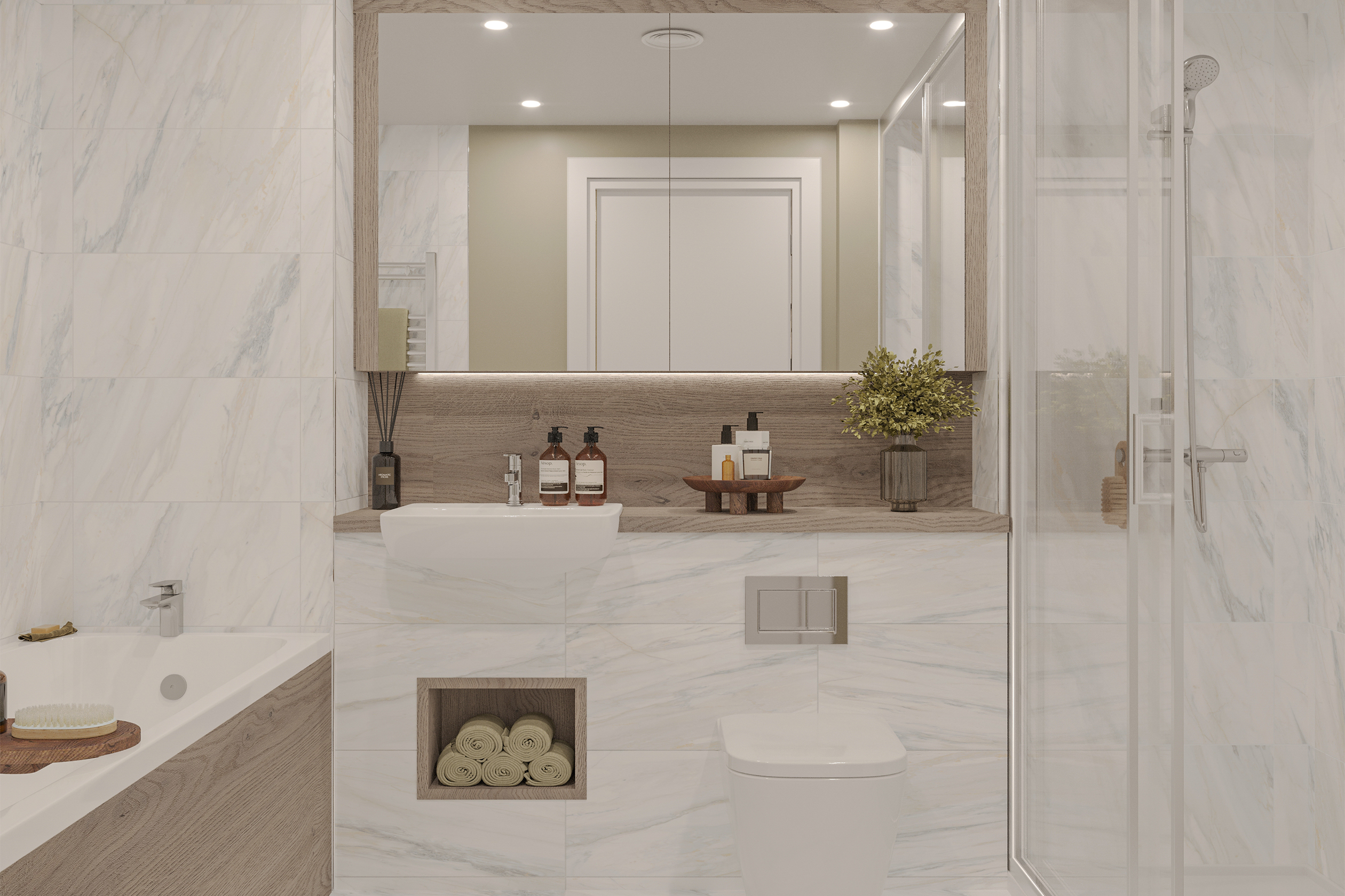 Marquise Residences - White Bathroom