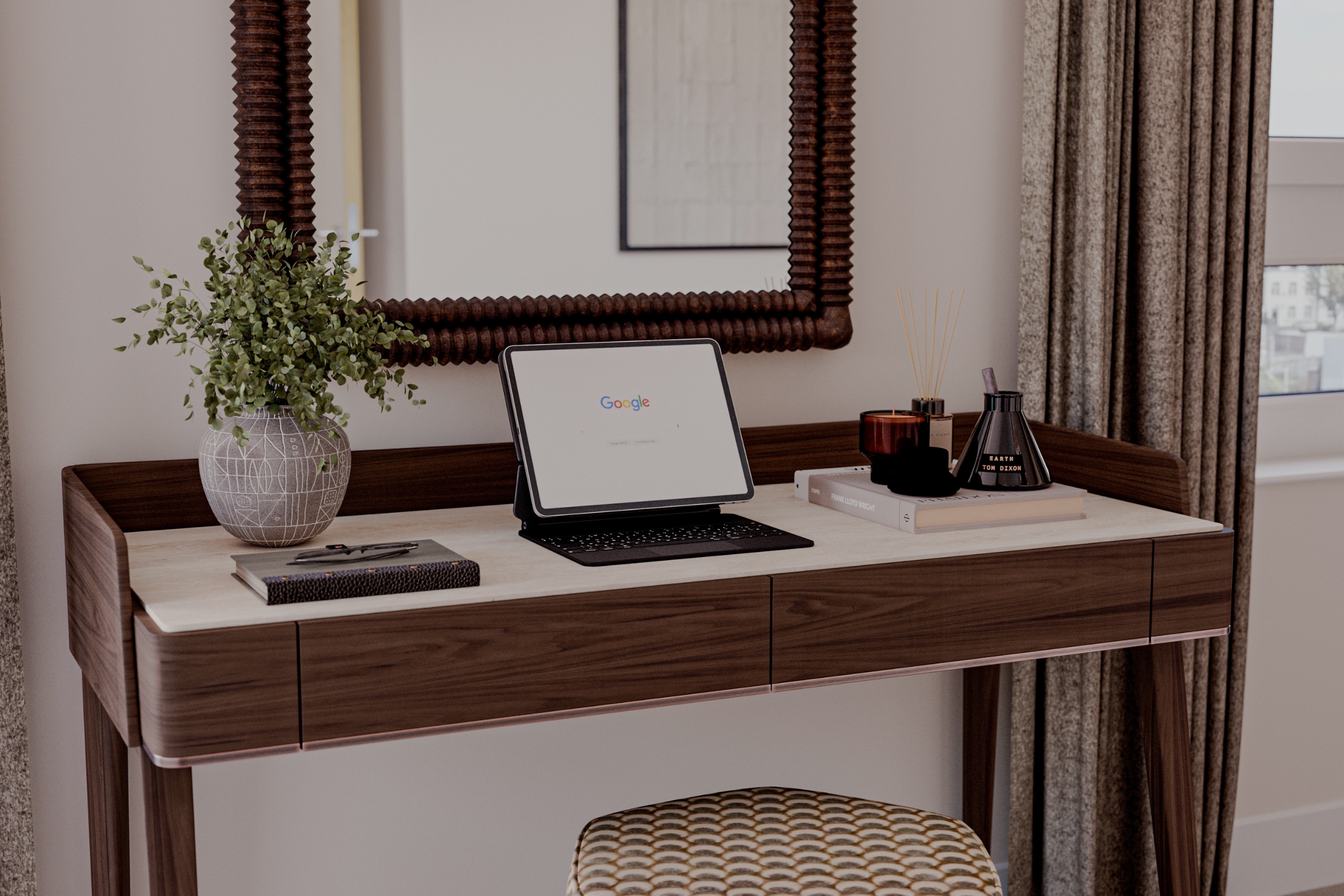 Image showing a desk with laptop