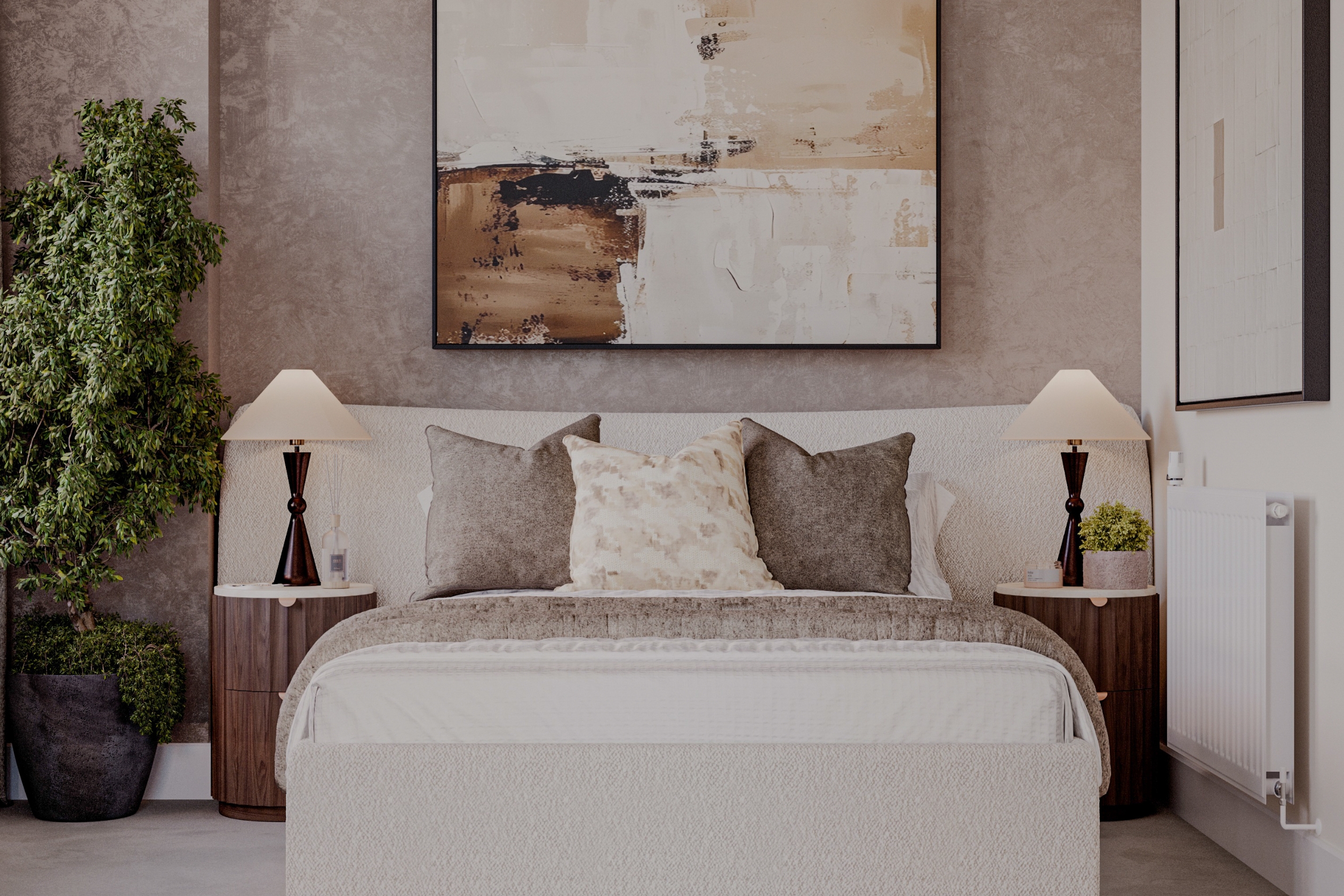 Central picture of bedroom