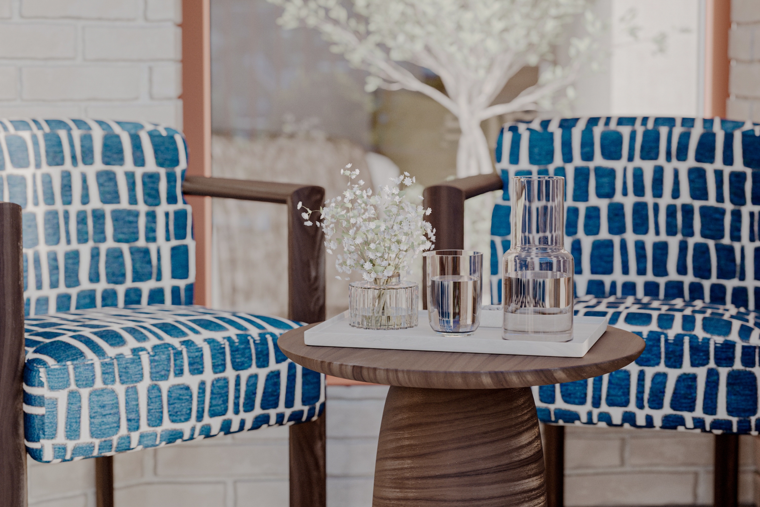 Close up image of two arm chairs