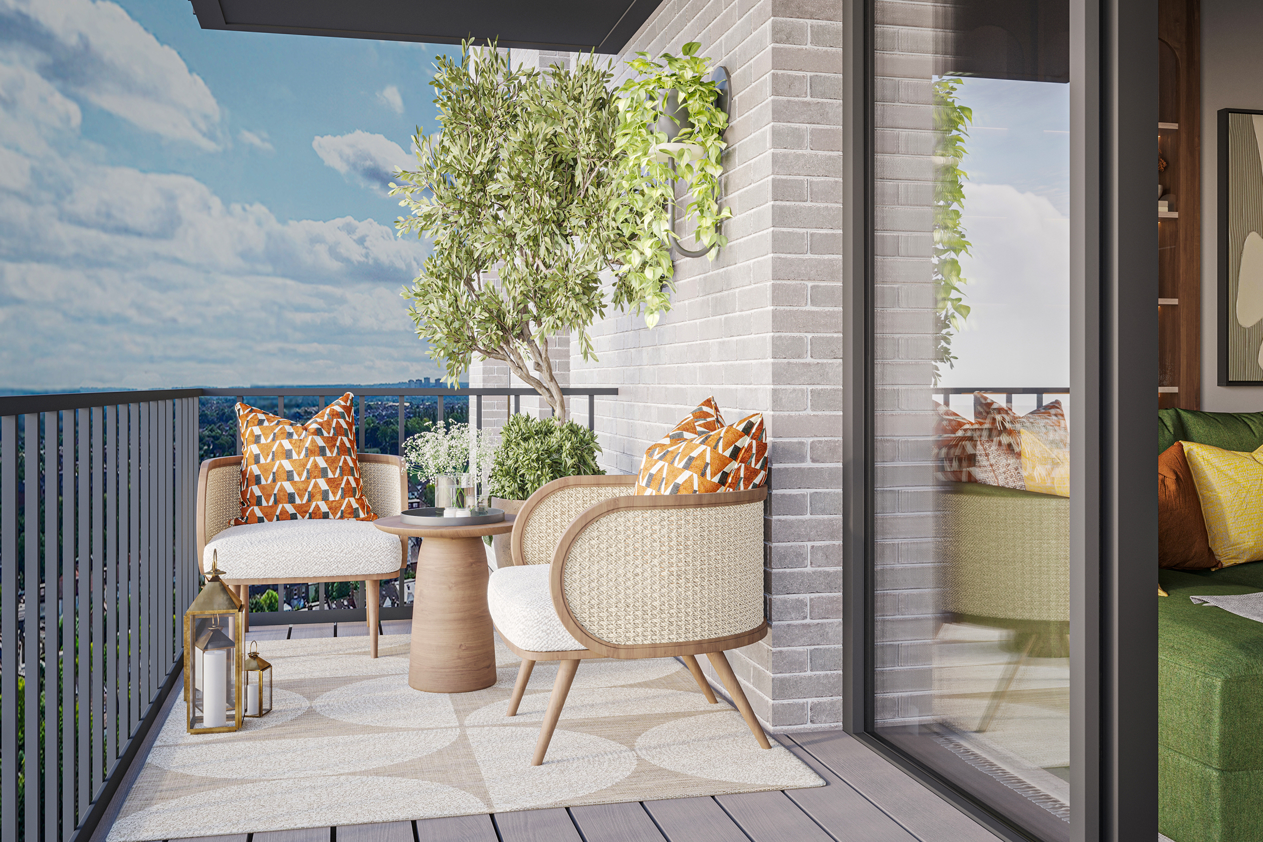 Balcony CGI - Bradbury Apartments