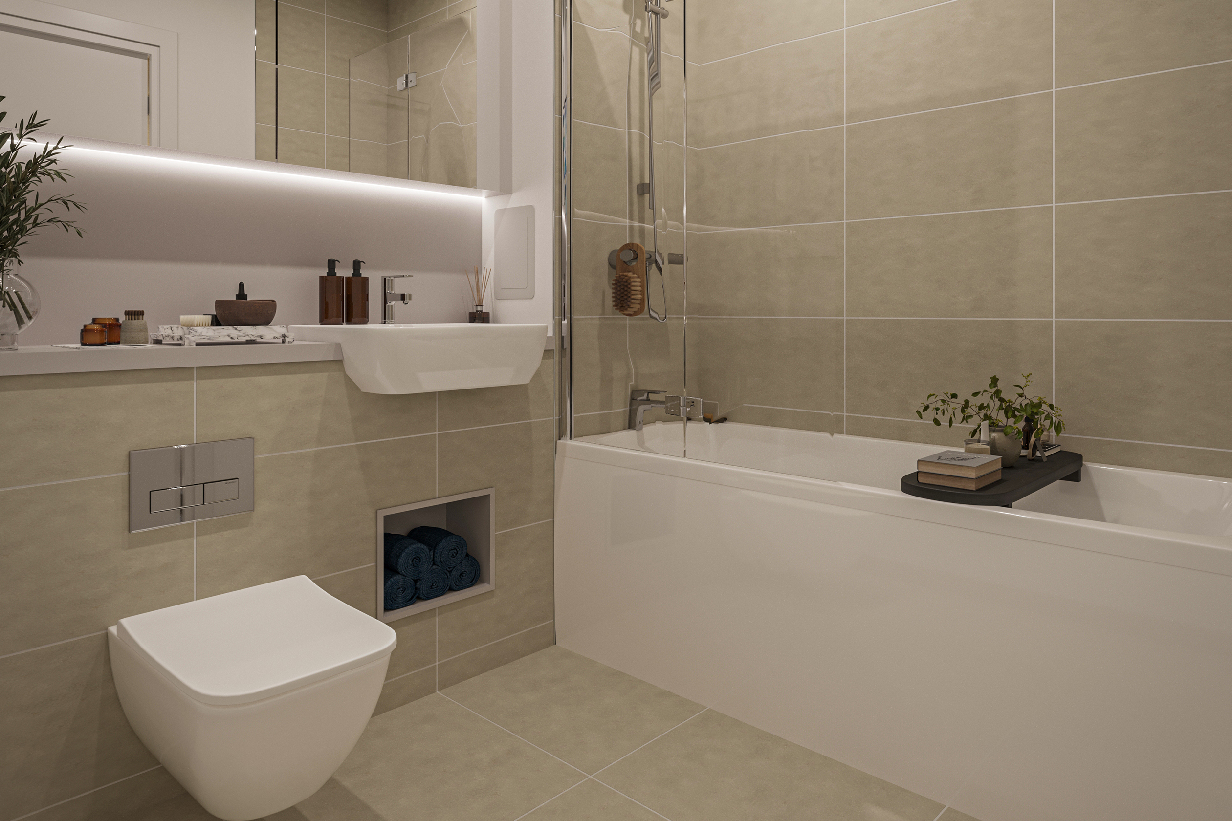 Plot 93 - Brookside Penthouses - Bathroom