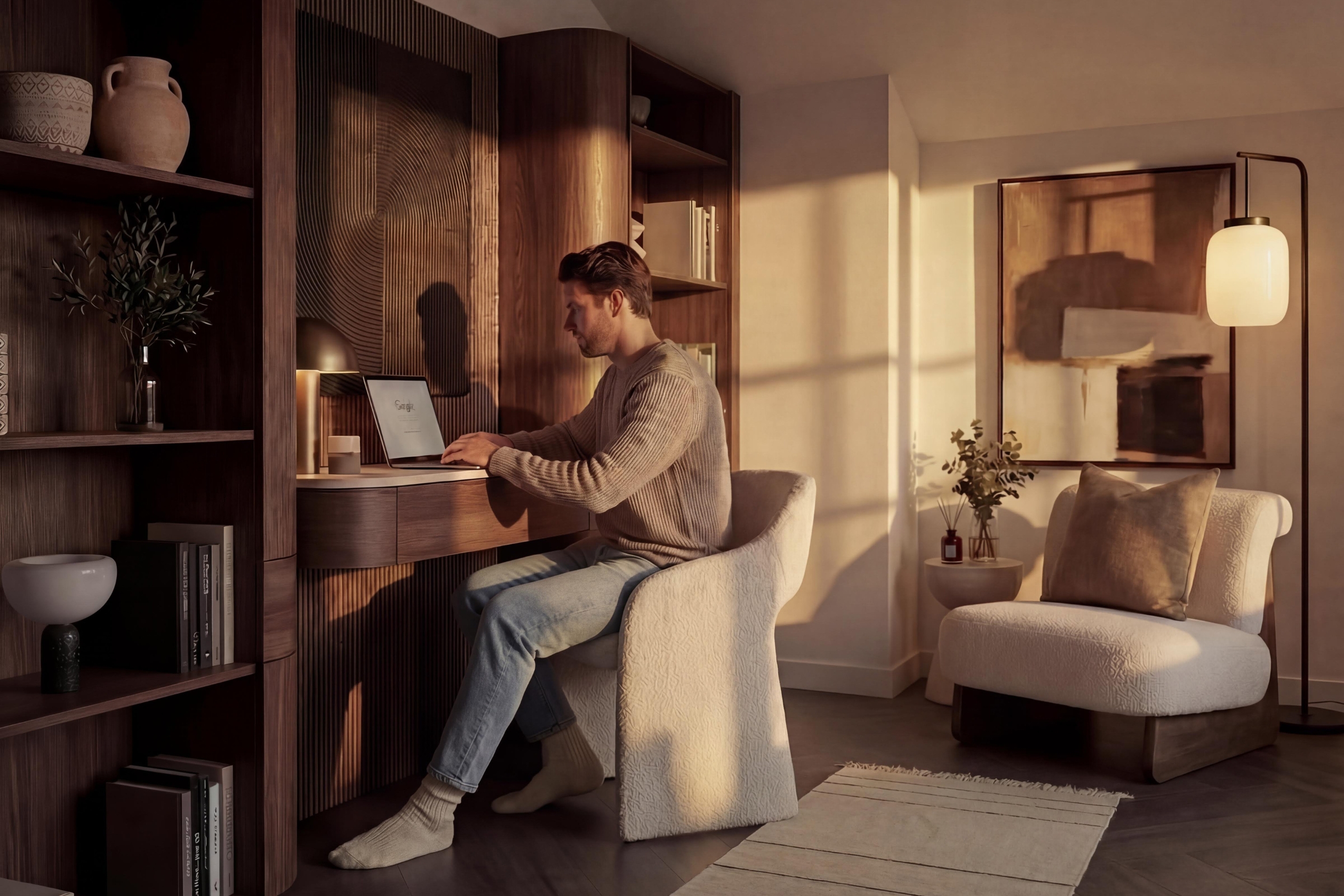 Man sitting in study