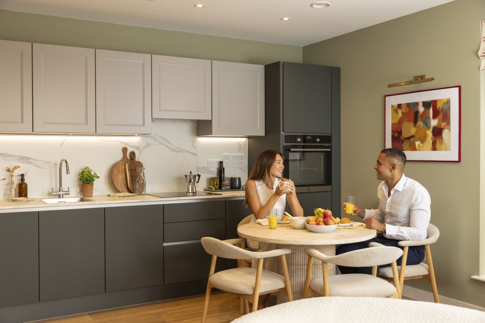 Couple having breakfast