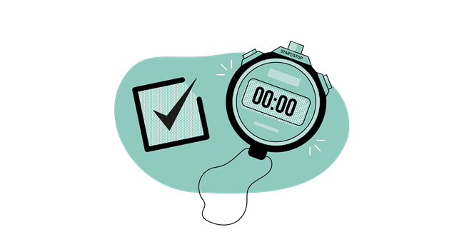 Illustration of a stopwatch