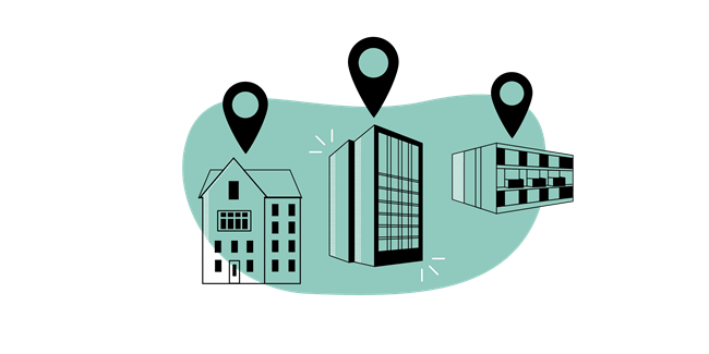 Illustration of different types of London properties
