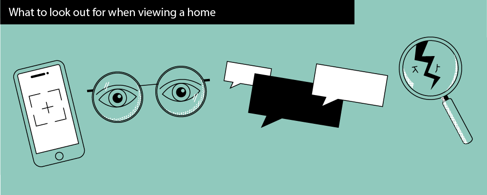 image of a phone camera, glasses, questions and magnifying glass