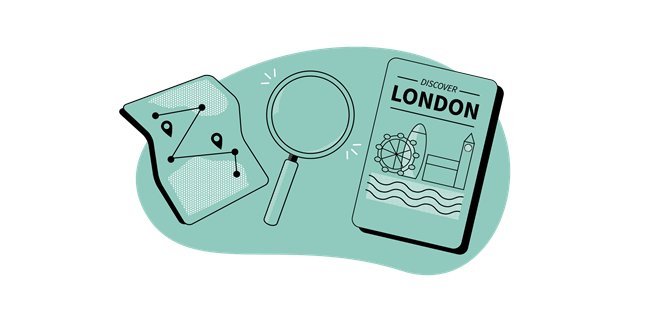 Illustration of London location guide